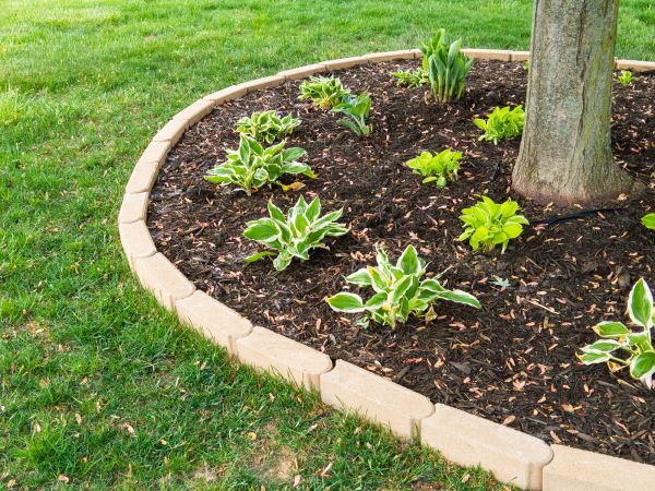 Stone Border Installation in Baton Rouge